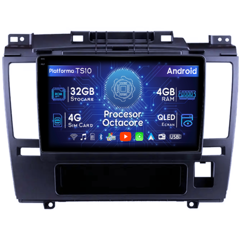 Tiida 2005-2010 - Navigatie dedicata Nissan Tiida 2005-2010, 4GB RAM 32GB ROM, Octacore, Android 14, Display QLED 1K 9", DSP, Carplay&Android Auto, SIM 4G, Bluetooth, Ventilator Activ