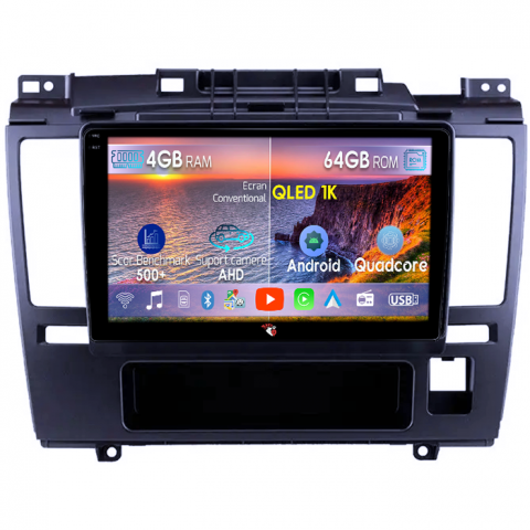 Nissan - Navigatie dedicata Nissan Tiida 2005-2010, 4GB RAM 64GB ROM, Octacore, Android 14, Display QLED 1K 9", Carplay&Android Auto, SIM 4G, Ventilator Activ