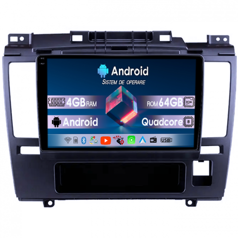 Tiida 2005-2010 - Navigatie dedicata Nissan Tiida 2005-2010, 4GB RAM 64GB ROM, Quad Core, Display 9" QLED 1K, Carplay, Android 14, Bluetooth, Magazin Play, Suport Camere AHD