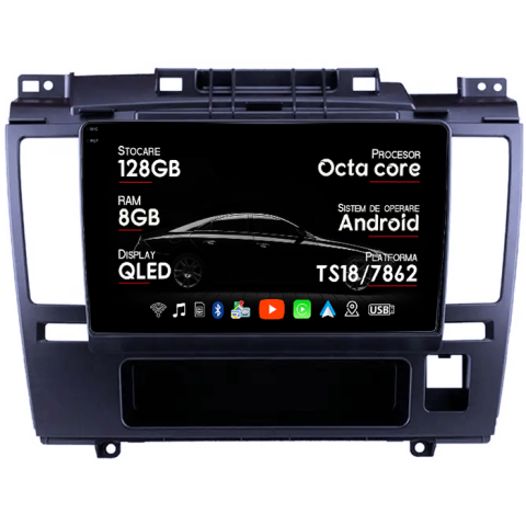 Tiida 2005-2010 - Navigatie dedicata Nissan Tiida 2005-2010, 8GB RAM 128GB ROM, Octacore, Platforma TS18, Android 14, Display QLED 9â, Suporta camera 360Âş, DSP, Carplay&Android Auto, SIM 4G, Ventilator Activ