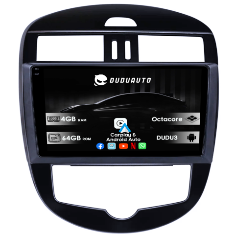 Tiida 2011-2015 - Navigatie dedicata Nissan Tiida 2011-2015, DUDU3, 4GB RAM 64GB ROM, Octacore, Platforma 8581, Android, Display QLED 9", DSP, Carplay&AndroidAuto 2