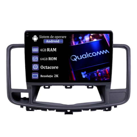 Teana 2 2009-2013 - Navigatie dedicata Nissan Teana 2009-2013, 4GB RAM 64GB ROM, Procesor Qualcomm Octacore, Android 14, Rezolutie 2K, Display QLED 9", DSP, Carplay&Android Auto, SIM