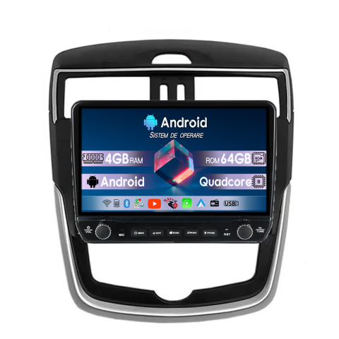 Tiida 2016-2020 - Navigatie dedicata Nissan Tiida 2016-2020 Tesla Cu Butoane Rotative Model 2024, 4GB RAM 64GB ROM, Procesor Quadcore, Android 14, Display QLED 10", DSP, Carplay&AndroidAuto