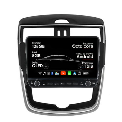 Tiida 2016-2020 - Navigatie dedicata Nissan Tiida 2016-2020 Tesla Cu Butoane Rotative Model 2024, ANDROID 13, 10 inch , 8+128GB, Internet, Aplicatii, Waze, GPS