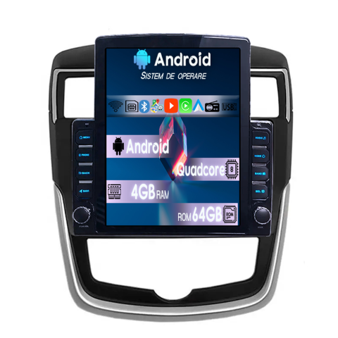 Tiida 2016-2020 - Navigatie dedicata Nissan Tiida 2016-2020 Tesla Style, 4GB RAM 64GB ROM, Procesor Quadcore, Android 14, Display QLED 9.7", DSP, Carplay&Android Auto