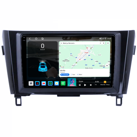 Navigatie dedicata Nissan X-Trail, Qashqai 2013-2018, 4GB RAM 32GB ROM, Octacore, Android 14, Display QLED 1K 10", DSP, Carplay&Android Auto, SIM 4G, Bluetooth, Ventilator Activ [3]
