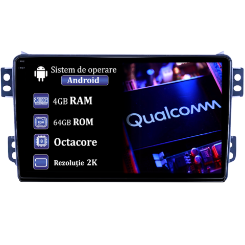 Opel - Navigatie dedicata Opel Agila 2007-2014/Suzuki Splash, 4GB RAM 64GB ROM, Procesor Qualcomm Octacore, Android 14, Rezolutie 2K, Display QLED 9", DSP, Carplay&Android Auto, SIM 4G