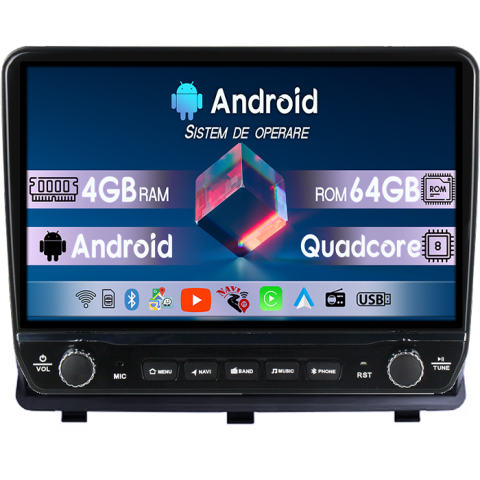 Navigatii Dedicate - Navigatie dedicata Opel Antara 2006-2015 Tesla cu butoane rotative model 2024, 4GB RAM 64GB ROM, Procesor Quadcore, Android 14, Display QLED 10", DSP, Carplay&Android Auto