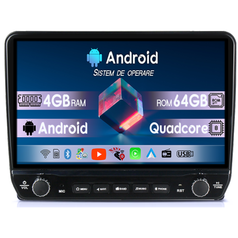 Vectra (2003-2008) - Navigatie dedicata Opel Astra H, Corsa, Meriva, Vectra, Zafira , Tesla cu butoane rotative model 2024, 4GB RAM 64GB ROM, Procesor Quadcore, Android 14, Display QLED 10", DSP, Carplay&Android Auto