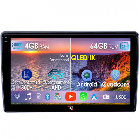 Opel - Navigatie dedicata Opel Antara 2008-2013, 4GB RAM 64GB ROM, Octacore, Android 14, Display QLED 1K 9", Carplay&Android Auto, SIM 4G, Ventilator Activ