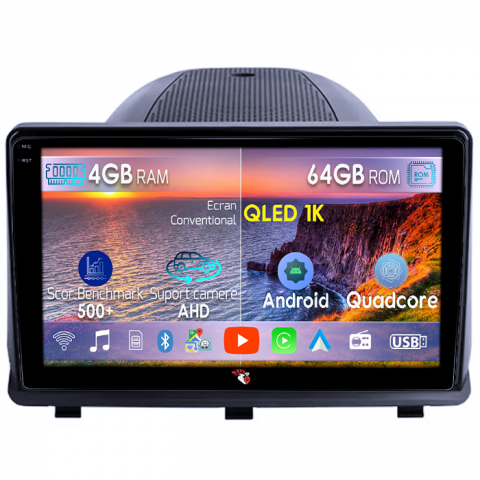 Opel - Navigatie dedicata Opel Antara 2008-2013, 4GB RAM 64GB ROM, Octacore, Android 14, Display QLED 1K 9", Carplay&Android Auto, SIM 4G, Ventilator Activ