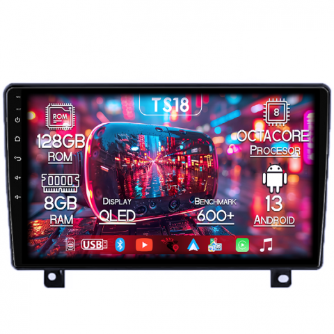 Opel - Navigatie dedicata Opel Astra H 2006 - 2014, 8GB RAM 128GB ROM, Octacore, Platforma TS18, Android 13, Display QLED 9”, Suporta camera 360º, DSP, Carplay&Android Auto, SIM 4G, Ventilator Activ