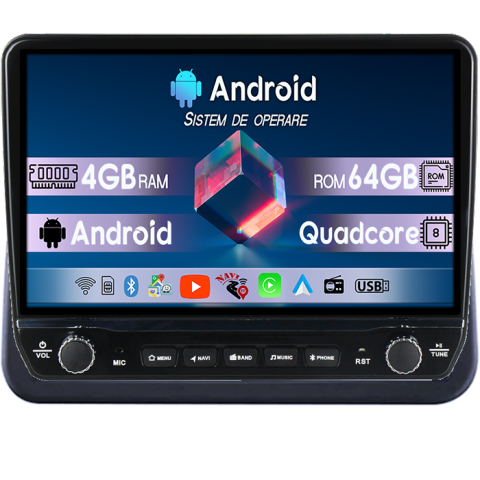 Opel Meriva 2010-2014 - Navigatie dedicata Opel Opel Meriva 2010-2014 Tesla cu butoane rotative model 2024, 4GB RAM 64GB ROM, Procesor Quadcore, Android 14, Display QLED 10", DSP, Carplay&Android Auto