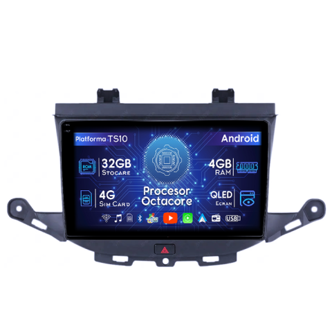Opel - Navigatie dedicata Opel Astra K 2016-2020, 4GB RAM 32GB ROM, Octacore, Android 14, Display QLED 1K 9", DSP, Carplay&Android Auto, SIM 4G, Bluetooth, Ventilator Activ