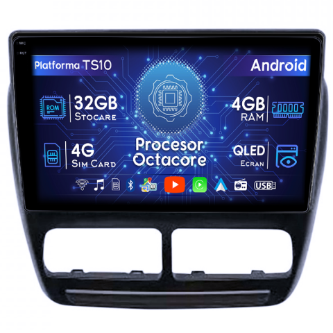 Opel - Navigatie dedicata Opel Combo D 2012-2018, 4GB RAM 32GB ROM, Octacore, Android 14, Display QLED 1K 9", DSP, Carplay&Android Auto, SIM 4G, Bluetooth, Ventilator Activ