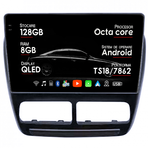 Combo D 2012-2018 - Navigatie dedicata Opel Combo D 2012-2018, 8GB RAM 128GB ROM, Octacore, Platforma 7862, Android 14, Display QLED 9" 2K, Suporta camera 360", DSP, Carplay&Android Auto