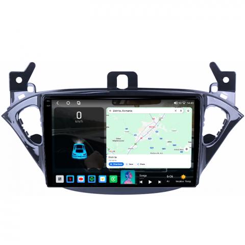 Navigatie dedicata Opel Corsa 2014-2019, 4GB RAM 64GB ROM, Octacore, Android 14, Display QLED 1K 9", Carplay&Android Auto, SIM 4G, Ventilator Activ [1]