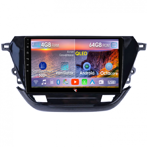 Opel - Navigatie dedicata Opel Corsa F 2019+, 4GB RAM 64GB ROM, Octacore, Android 14, Display QLED 9", DSP, Carplay&Android Auto, SIM 4G, Ventilator Activ