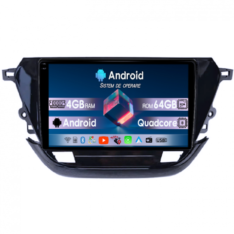 Opel - Navigatie dedicata Opel Corsa F 2019+, 4GB RAM 64GB ROM, Quadcore, Android 14, Display QLED 1K, 9", DSP, Carplay&Android Auto, Suport camere AHD