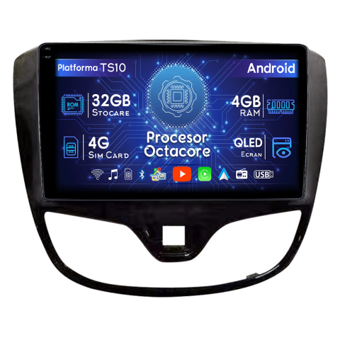 Karl Vinfast Fadil 2017-2020 - Navigatie dedicata Opel Karl Vinfast Fadil 2017-2020, 4GB RAM 32GB ROM, Octacore, Android 14, Display QLED  9", DSP, Carplay&Android Auto, SIM 4G, Bluetooth, Ventilator Activ