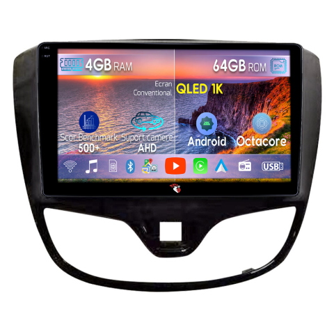 Karl Vinfast Fadil 2017-2020 - Navigatie dedicata Opel Karl Vinfast Fadil 2017-2020, 4GB RAM 64GB ROM, Octacore, Android 14, Display QLED 9", DSP, Carplay&Android Auto, SIM 4G, Ventilator Activ