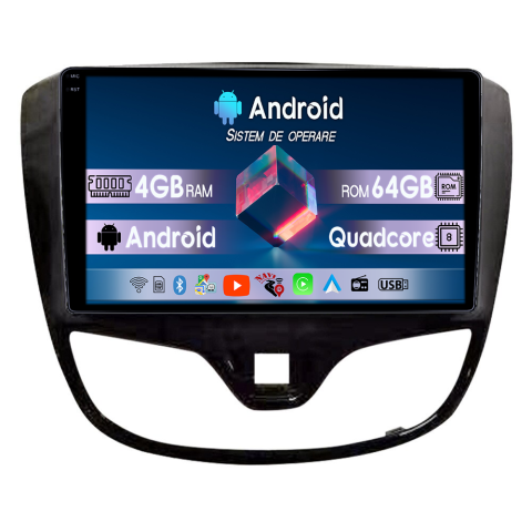 Karl Vinfast Fadil 2017-2020 - Navigatie dedicata Opel Karl Vinfast Fadil 2017-2020, 4GB RAM 64GB ROM, Quadcore, Android 14, Display QLED  9", DSP, Carplay&Android Auto, Suport camere AHD