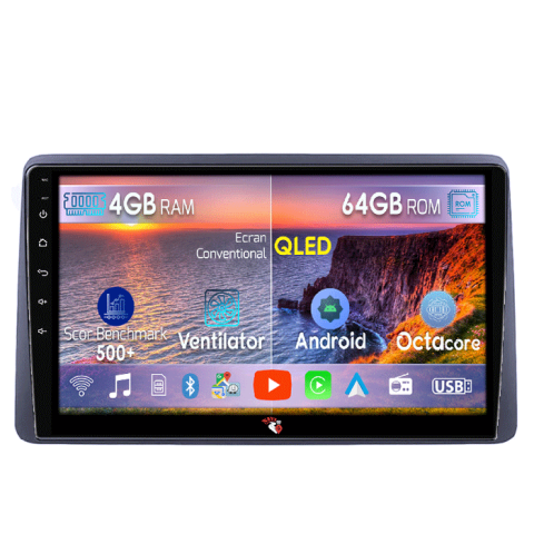 Dacia - Navigatie dedicata Dacia Duster/Arkana 2017-2021, 4GB RAM 64GB ROM, Octacore, Android 14, Display QLED 10", DSP, Carplay&Android Auto, SIM 4G, Ventilator Activ