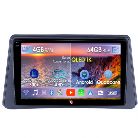 Mokka 2012 - 2016 - Navigatie dedicata Opel Mokka 2012 - 2016, 4GB RAM 64GB ROM, Octacore, Android 14, Display QLED 1K 9", Carplay&Android Auto, SIM 4G, Ventilator Activ