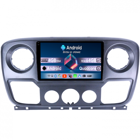 Navigatii Dedicate - Navigatie dedicata Opel Movano, Renault Master 2020-2021, 4GB RAM 64GB ROM, Quad Core, Display 10" QLED 1K, Carplay, Android 14, Bluetooth, Magazin Play, Suport Camere AHD