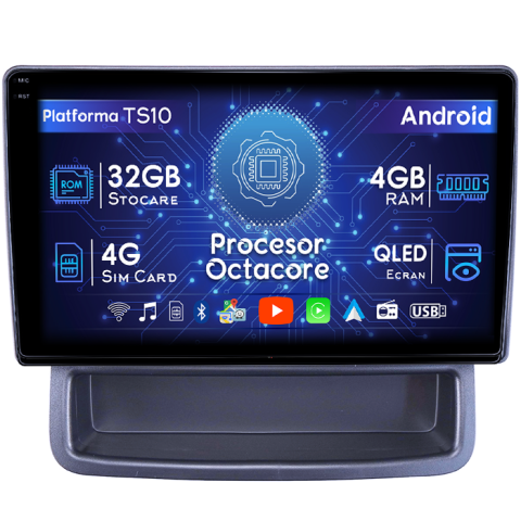 Vivaro (2002-2014) - Navigatie dedicata Opel Vivaro 2010-2014, 4GB RAM 32GB ROM, Octacore, Android 14, Display QLED 1K 9", DSP, Carplay&Android Auto, SIM 4G, Bluetooth, Ventilator Activ