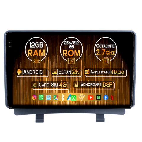 Opel - Navigatie dedicata Opel Zafira Tourer C 2011-2016, 12GB RAM 256GB ROM, Android 14, Rezolutie 2K, Display QLED, 9", DSP, Carplay, Android Auto, Internet, Youtube, Waze, Wi Fi, USB