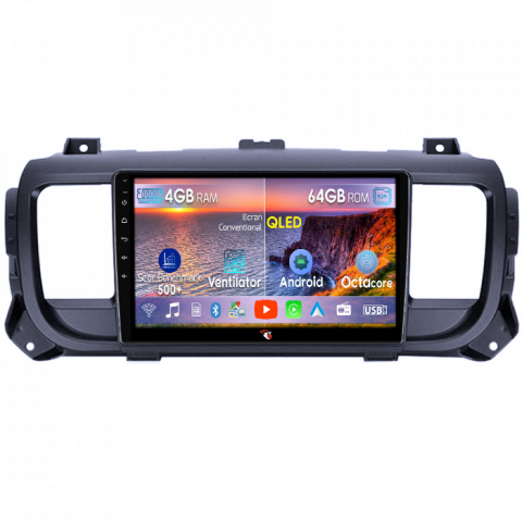 Vivaro C 2019+ - Navigatie dedicata Opel Vivaro C 2019+, 4GB RAM 64GB ROM, Octacore, Android 14, Display QLED 9", DSP, Carplay&Android Auto, SIM 4G, Ventilator Activ