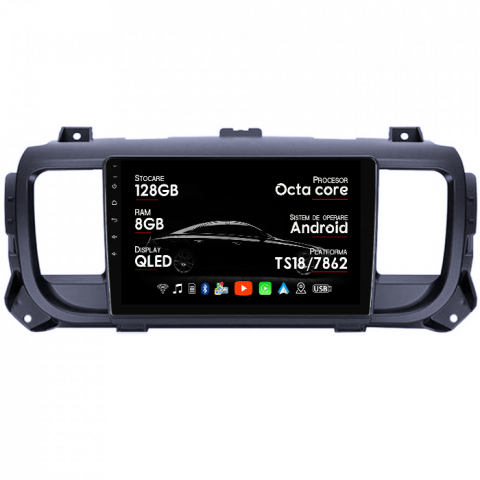 Vivaro C 2019+ - Navigatie dedicata Opel Vivaro C 2019+, 8GB RAM 128GB ROM, Octacore, Platforma TS18, Android 14, Display QLED 9”, Suporta camera 360º, DSP, Carplay&Android Auto, SIM 4G, Ventilator Activ