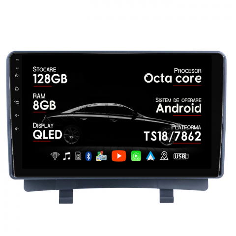 Zafira Tourer C 2011-2019 - Navigatie dedicata Opel Zafira Tourer C 2011-2016, 8GB RAM 128GB ROM, Octacore, Platforma TS18, Android 14, Display QLED 9”, Suporta camera 360º, DSP, Carplay&Android Auto, SIM 4G, Ventilator Activ