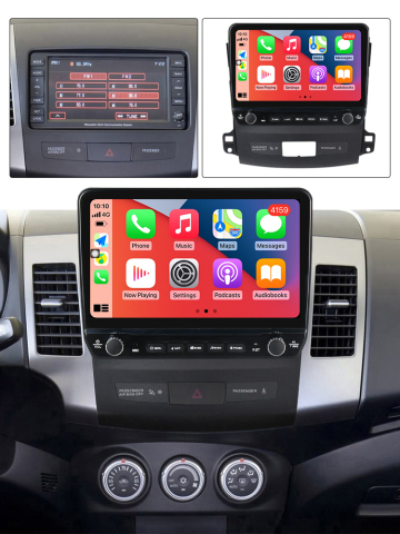 Navigatie dedicata Outlander 2005-2011 cu butoane rotative model 2024, 8GB RAM 128GB ROM, Octacore, Android 14, Display QLED 9”, Suporta camera 360º, DSP, Carplay&Android Auto, SIM 4G, [3]