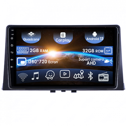 Peugeot - (Resigilata) Navigatie dedicata Partner 2018+, 2GB RAM 32GB ROM, Quad Core, Display 9" IPS Full HD, Carplay, Android 13, , Suport camere AHD