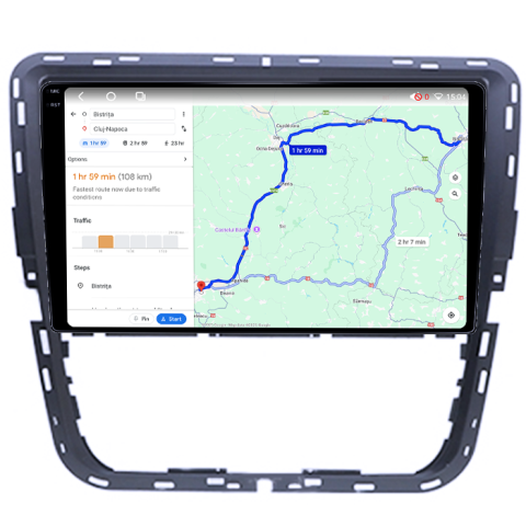 Navigatie dedicata Passat 2012-2015, 4GB RAM 64GB ROM, Procesor Qualcomm Octacore, Android 14, Rezolutie 2K, Display QLED 9", DSP, Carplay&Android Auto, SIM 4G [3]