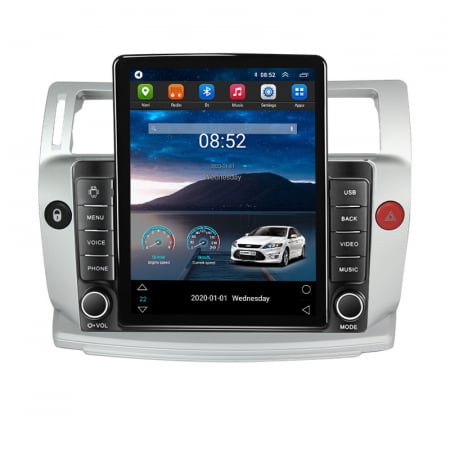 Citroen - Navigatie dedicata Citroen C4 2004-2014,Tesla Style, ANDROID 13,Carplay&Android Auto, 10 inch , 8+128GB, Internet, Aplicatii, Waze, Gps