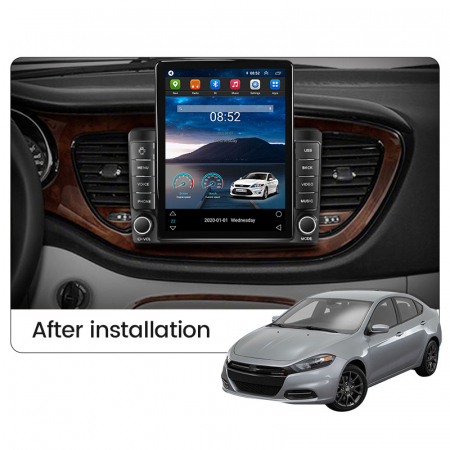 Navigatie dedicata Dodge Dart 2012-2016,Tesla Style, ANDROID 13,Carplay&Android Auto, 10 inch , 8+128GB, Internet, Aplicatii, Waze, Gps [3]