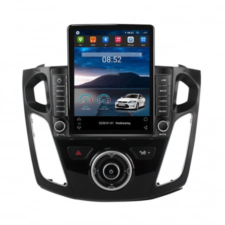 Focus 3 (2011-2018) - Navigatie dedicata Ford Focus 2012-2018 ,Tesla Style, ANDROID 13,Carplay&Android Auto, 10 inch , 4GB RAM 64GB ROM, Internet, Aplicatii, Waze, Gps