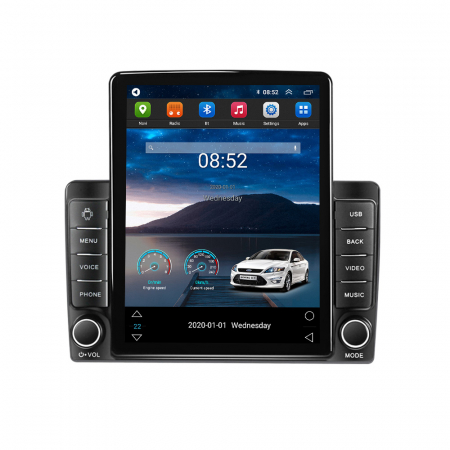 Hyundai - Navigatie dedicata Hyundai H1 2007-2015,Tesla Style, ANDROID 13,Carplay&Android Auto, 10 inch , 8+128GB, Internet, Aplicatii, Waze, GPS