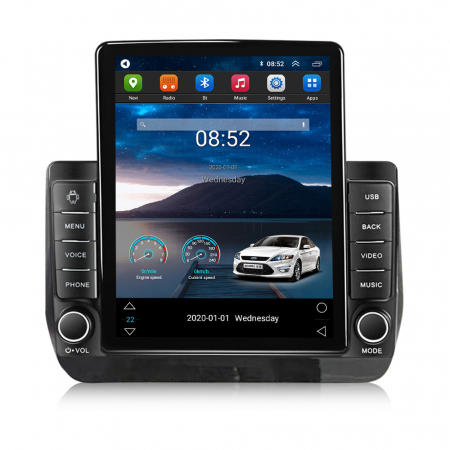Hyundai - Navigatie dedicata Hyundai H1 2019,Tesla Style, ANDROID 13,Carplay&Android Auto, 10 inch , 8+128GB, Internet, Aplicatii, Waze, GPS