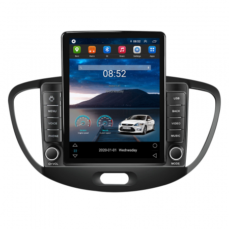 i10 2007-2013 - Navigatie dedicata Hyundai i10 2007-2013 Tesla Style, ANDROID 13,Carplay&Android Auto, 10 inch , 4GB RAM 64GB ROM, Internet, Aplicatii, Waze, GPS