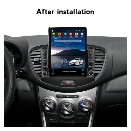 Navigatie dedicata Hyundai i10 2007-2013,Tesla Style, ANDROID 13,Carplay&Android Auto, 10 inch , 8+128GB, Internet, Aplicatii, Waze, GPS [3]