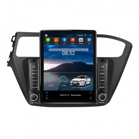 Hyundai - Navigatie dedicata Hyundai I20 2012-2014,Tesla Style, ANDROID 13,Carplay&Android Auto, 10 inch , 8+128GB, Internet, Aplicatii, Waze, GPS