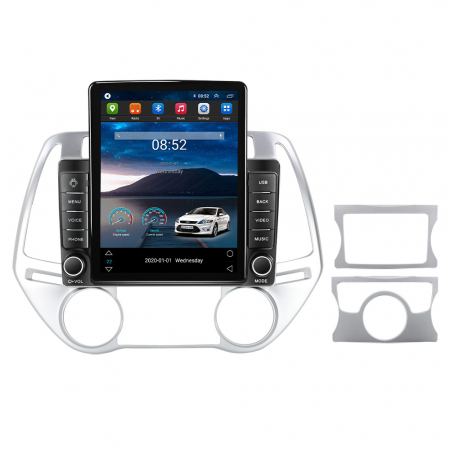 Hyundai - Navigatie dedicata Hyundai I20 2012-2014,Tesla Style, ANDROID 13,Carplay&Android Auto, 10 inch , 8+128GB, Internet, Aplicatii, Waze, GPS