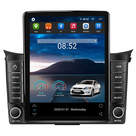 I30 2011-2017 - Navigatie dedicata Hyundai I30 2011-2017,Tesla Style, ANDROID 13,Carplay&Android Auto, 10 inch , 4+64GB, Internet, Aplicatii, Waze, GPS