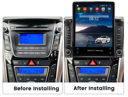 Navigatie dedicata Hyundai I30 2011-2017,Tesla Style, ANDROID 13,Carplay&Android Auto, 10 inch , 8+128GB, Internet, Aplicatii, Waze, GPS [2]
