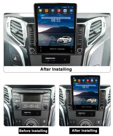 Navigatie dedicata Hyundai I40 2016,Tesla Style, ANDROID 13,Carplay&Android Auto, 10 inch , 8+128GB, Internet, Aplicatii, Waze, GPS [2]