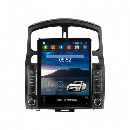 Hyundai - Navigatie dedicata Hyundai Santa Fe 2000-2012 For JAC S1 2007-2013,Tesla Style, ANDROID 13,Carplay&Android Auto, 10 inch , 8+128GB, Internet, Aplicatii, Waze, GPS